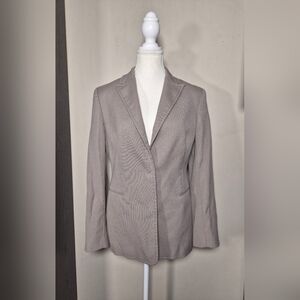 5 For $25✨️Marlowe Womens Size 12 Large Beige Suit Blazer Jacket Made In Italy